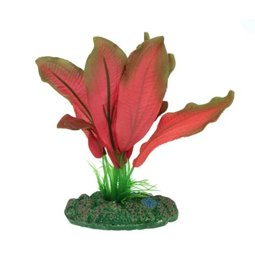 Plante artificielle aquarium, échinodorus rouge AQUA NOVA - hauteur 13cm
