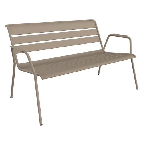Banquette lounge Monceau coloris orange en acier Fermob - 132 x 82 cm