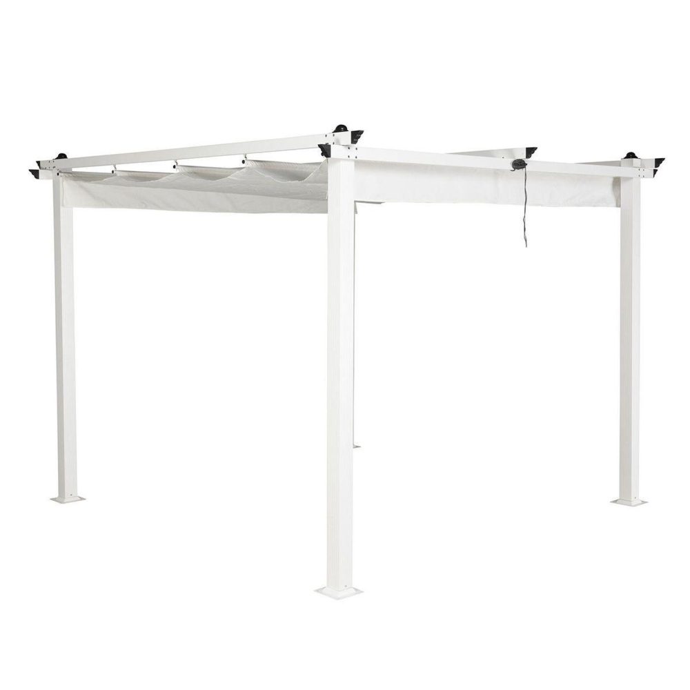 Paris Prix Pergola avec toit lazio 295cm blanc – Aménagement du jardin