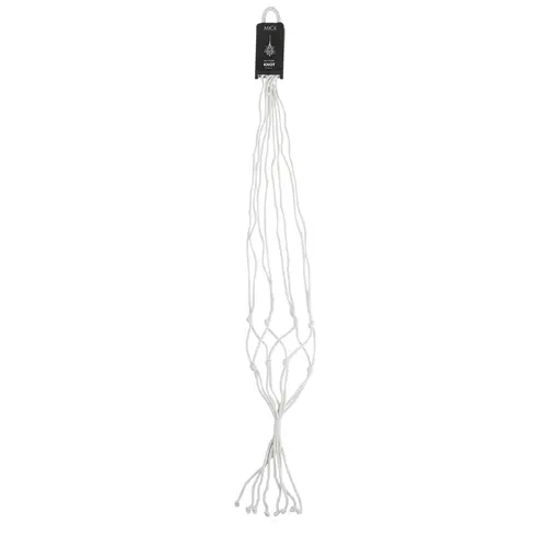 Suspension pour pot coloris blanc en coton Knot Mica Decorations - 140 x Ø 15 cm