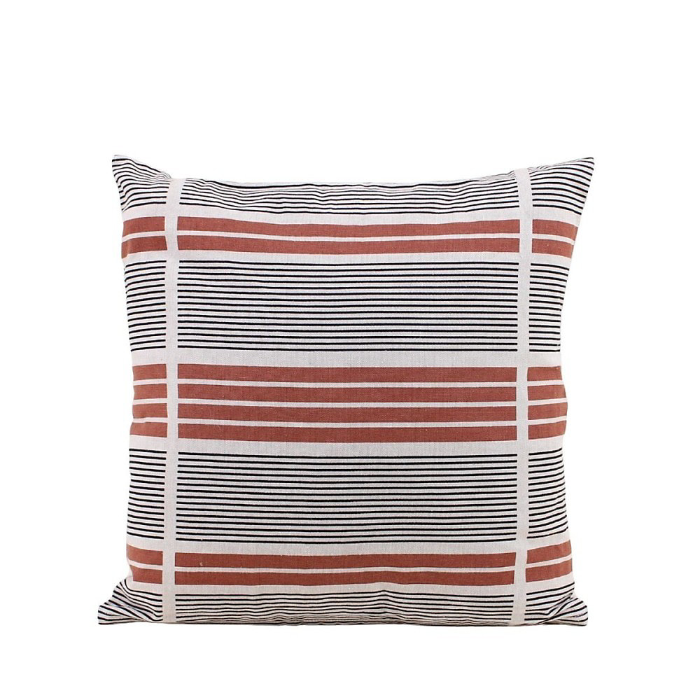 Coussin extérieur terracotta – noir 40 × 40cm