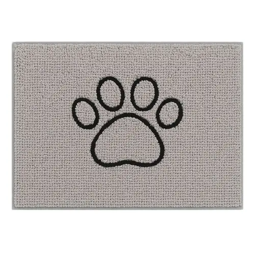 Tapis gris à motif pattes M - 79 x 51 cm