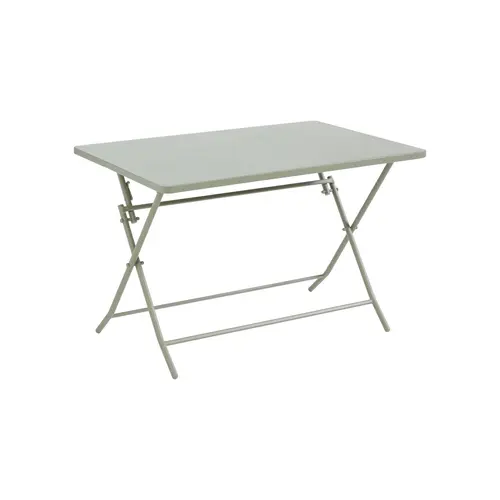 Table de jardin pliante Clivia coloris vert en acier - 110 x 70 x 71 cm