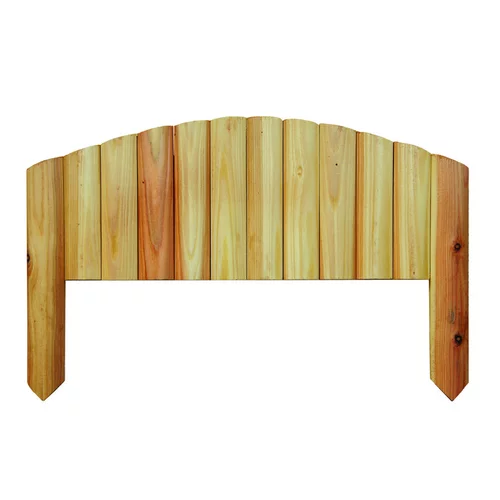 Bordure rigide ½ rondin arc pin séché Robin - L 55 x H 15 cm