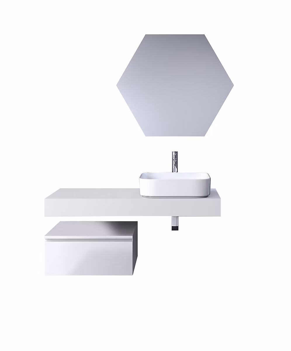 Ensemble meuble de salle de bains – Ensemble de salle de bain 4 pièces ASTRA blanc