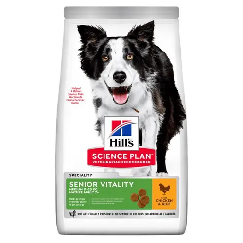 Croquette pour chien mature de taille moyenne au poulet Hill's - 12 kg