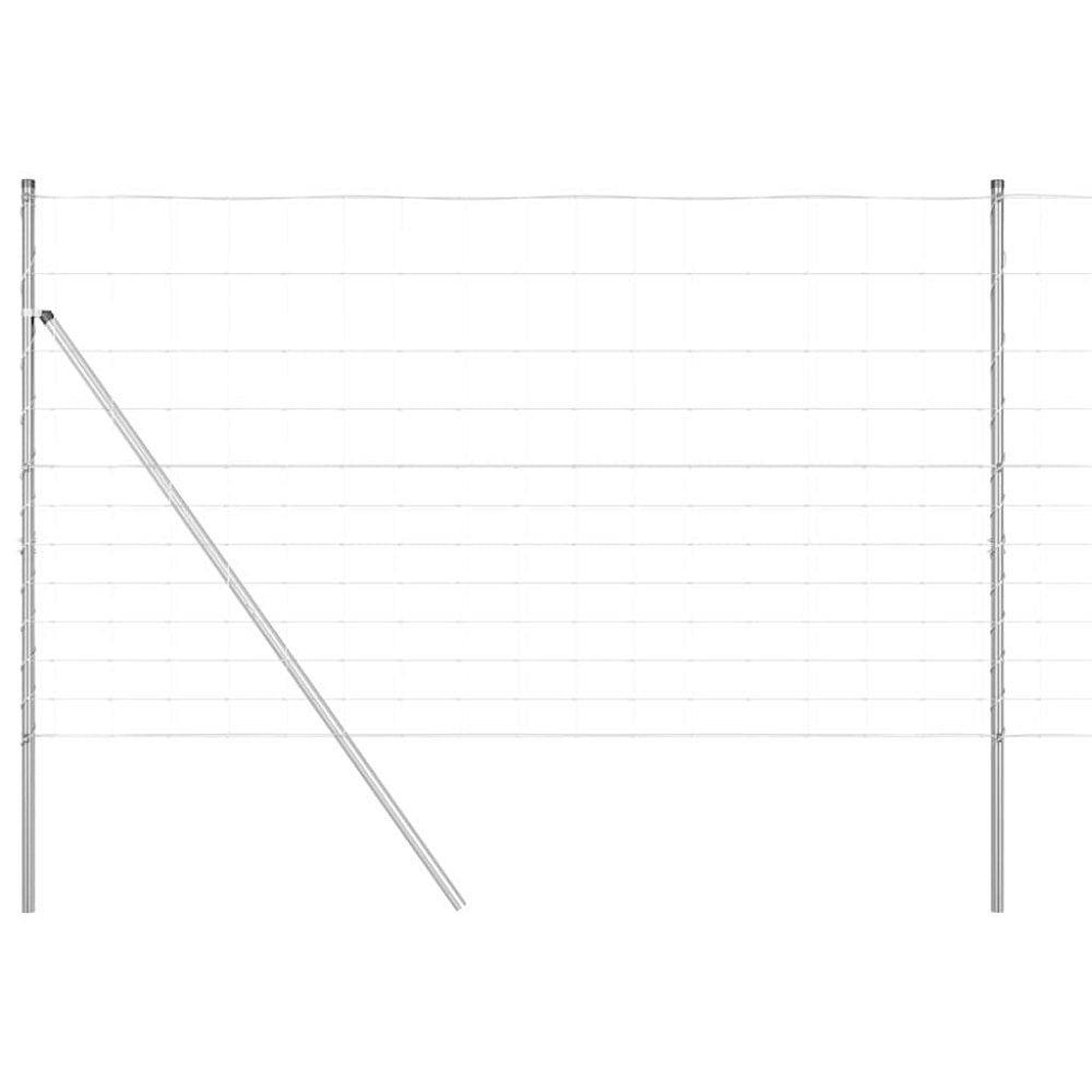 vidaXL Clôture en fil soudé pour sol 25 x 1,4 m Acier galvanisé Maille – 1,4 m 10 cm