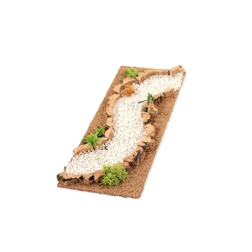 Chemin serpentin modulable coloris blanc - 13 x 33 x 4 cm