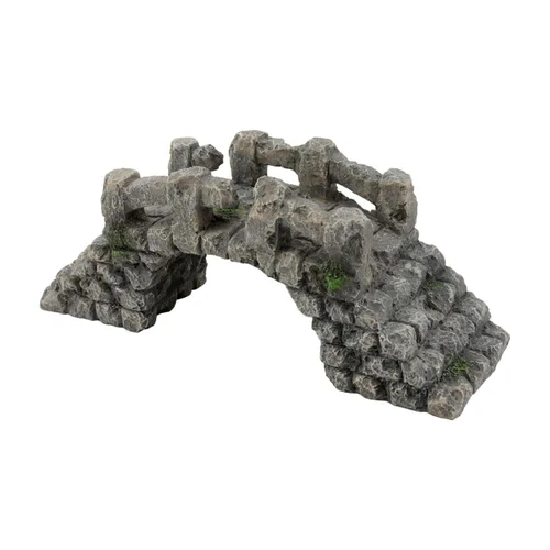 Décoration pour aquarium coloris gris Pont en pierre Aquatlantis - 19,8 x 6,8 x 8 cm