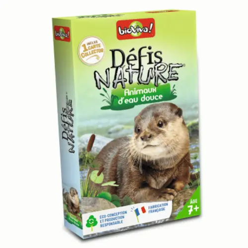 Jeu de cartes Défis Nature Animaux d'eau douce aux Éditions Bioviva