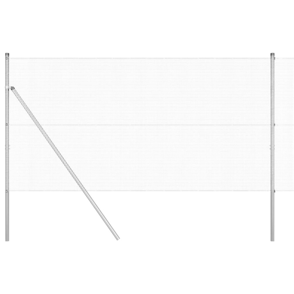 vidaXL Clôture en fils soudés pour fixation au sol 10 x 1,2 m Argenté – Aménagement du jardin