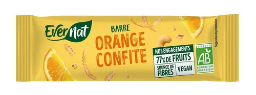 Barre date orange bio en sachet Evernat - 40 g