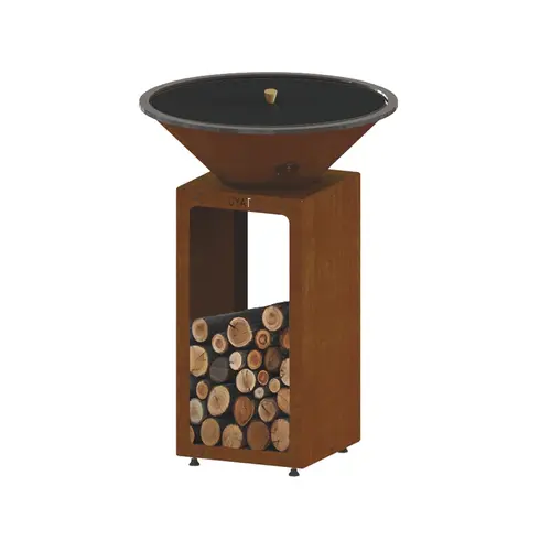 Mini étouffoir pour brasero B.B.O 58 coloris noir en acier brut Oyat - Ø 58 cm