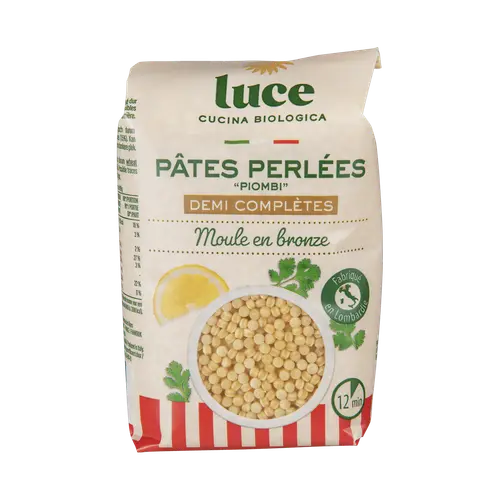 Pâtes perlées demi-complètes bio Piombi - 500 g