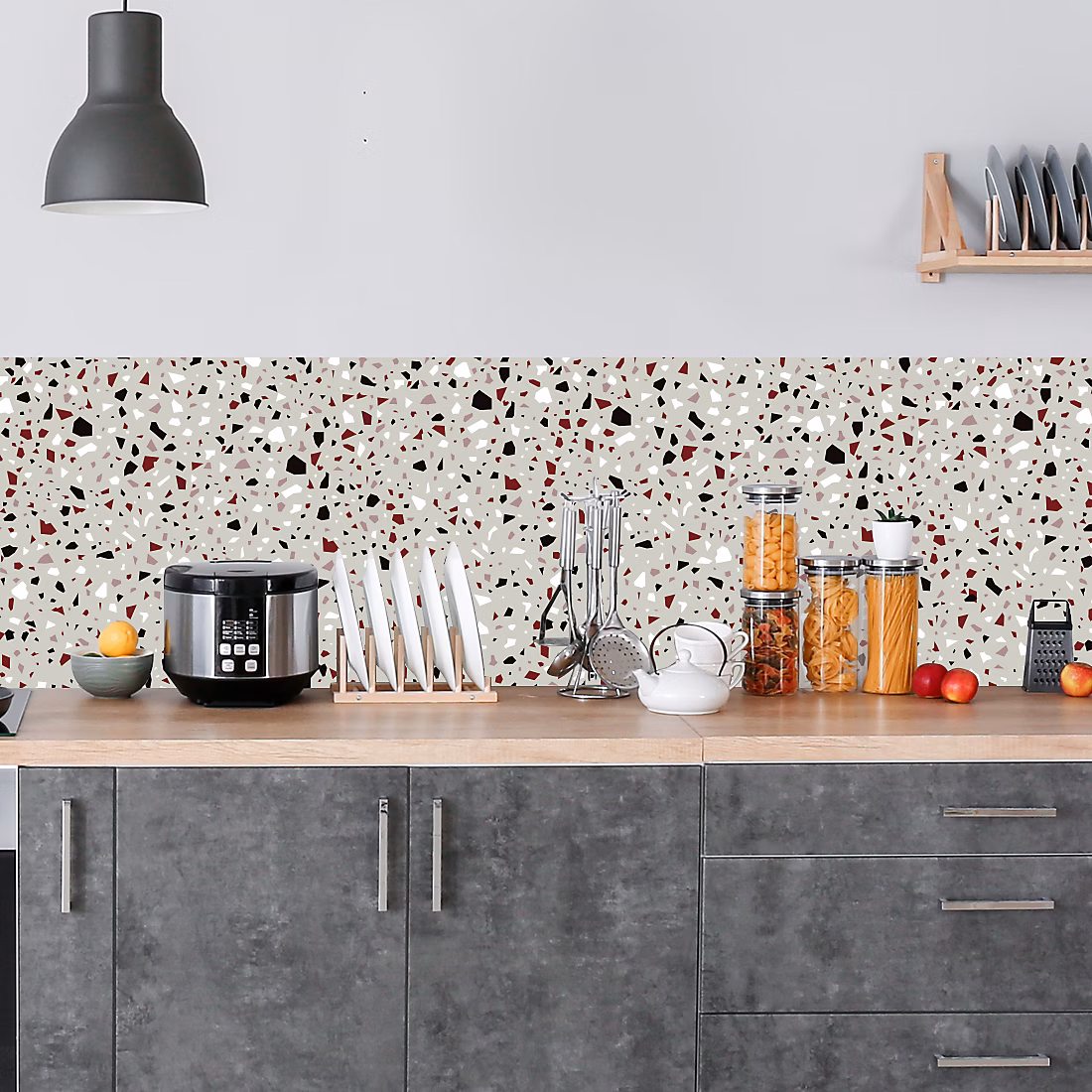 Crédence adhésive terrazzo 50 × 300 cm