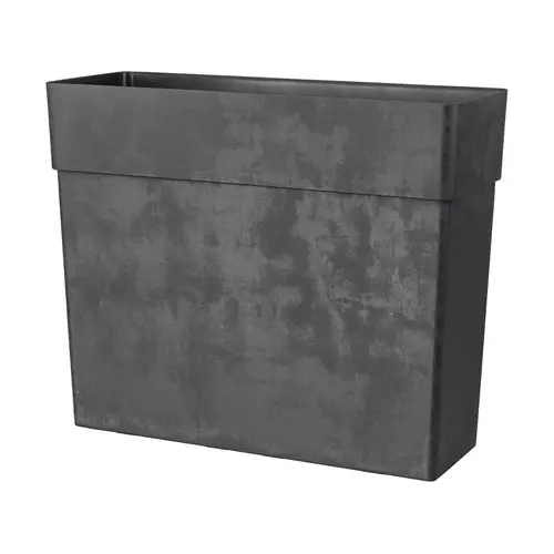 Muret haut en plastique injecté gris anthracite Deroma Like R - 78 x 29,5 x 65 cm