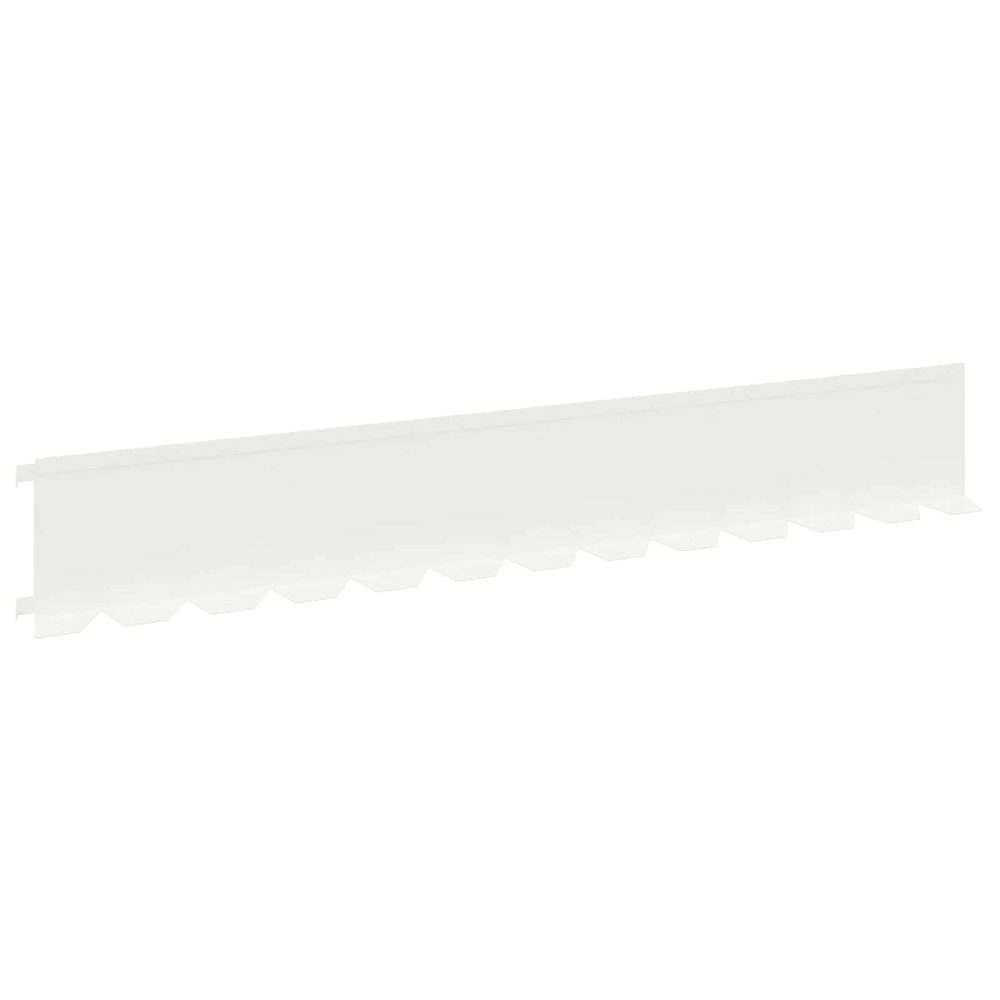 vidaXL Bordure de Pelouse 10 pc 102 x 15 x 4 cm Acier Blanc – Aménagement du jardin