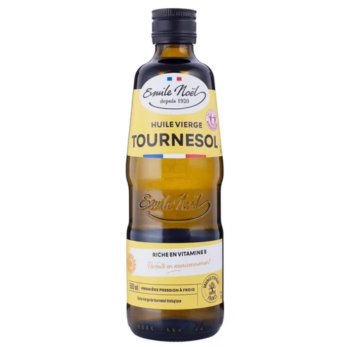 Huile vierge de tournesol bio en bouteille de 500 ml