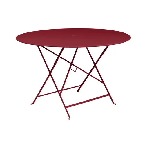 Table ronde pliante en acier coloris piment Bistro Fermob - Ø 117 x 74 cm