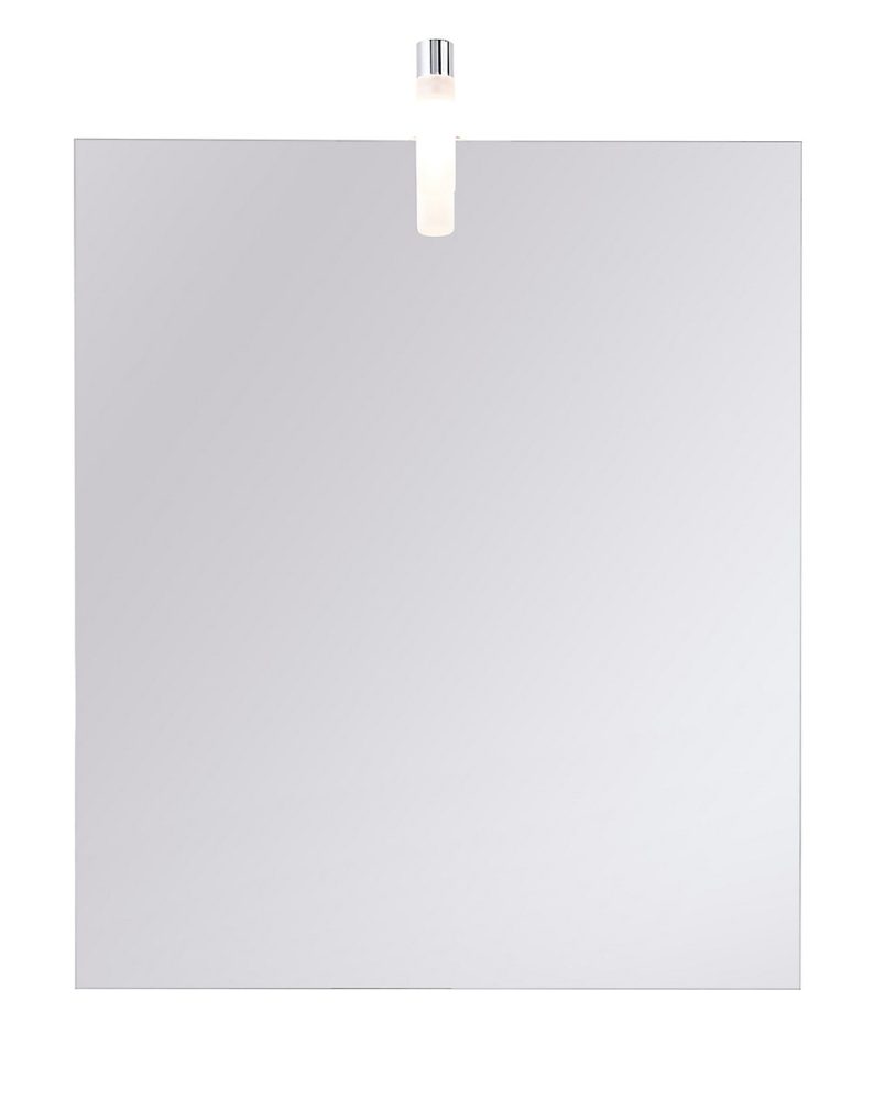 Miroir de salle de bains lumineux chrome IP44 l.60 x H.70 x P.10 cm – Opah