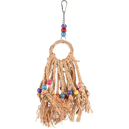 Jouet pour perroquet coloris beige Flamingo Jo Duma Anneau – 39 cm