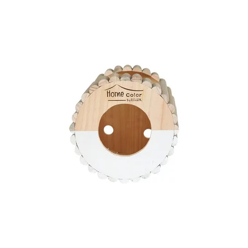 Maison en bois Home rond taille M blanc Ø 19 cm