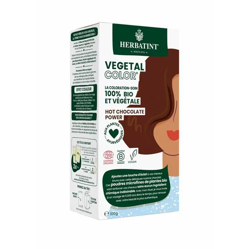 Coloration capillaire bio Vegetal Color hot chocolate power 100 g