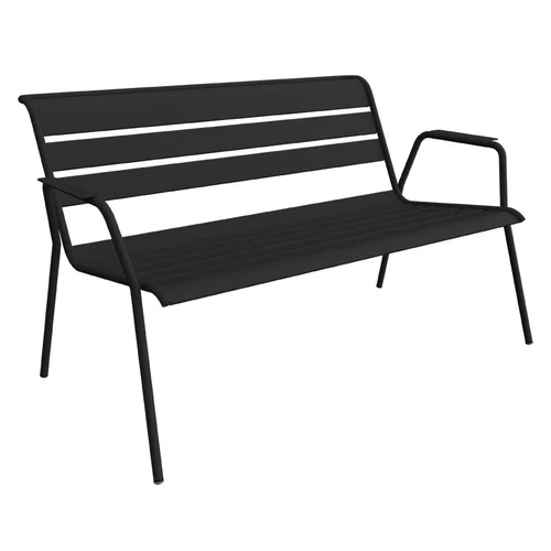 Banquette lounge Monceau coloris gris en acier Fermob - 132 x 82 cm