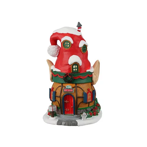 Maison d'elfe pour village de Noël Lemax Santa's Wonderland Elf Lane n°1