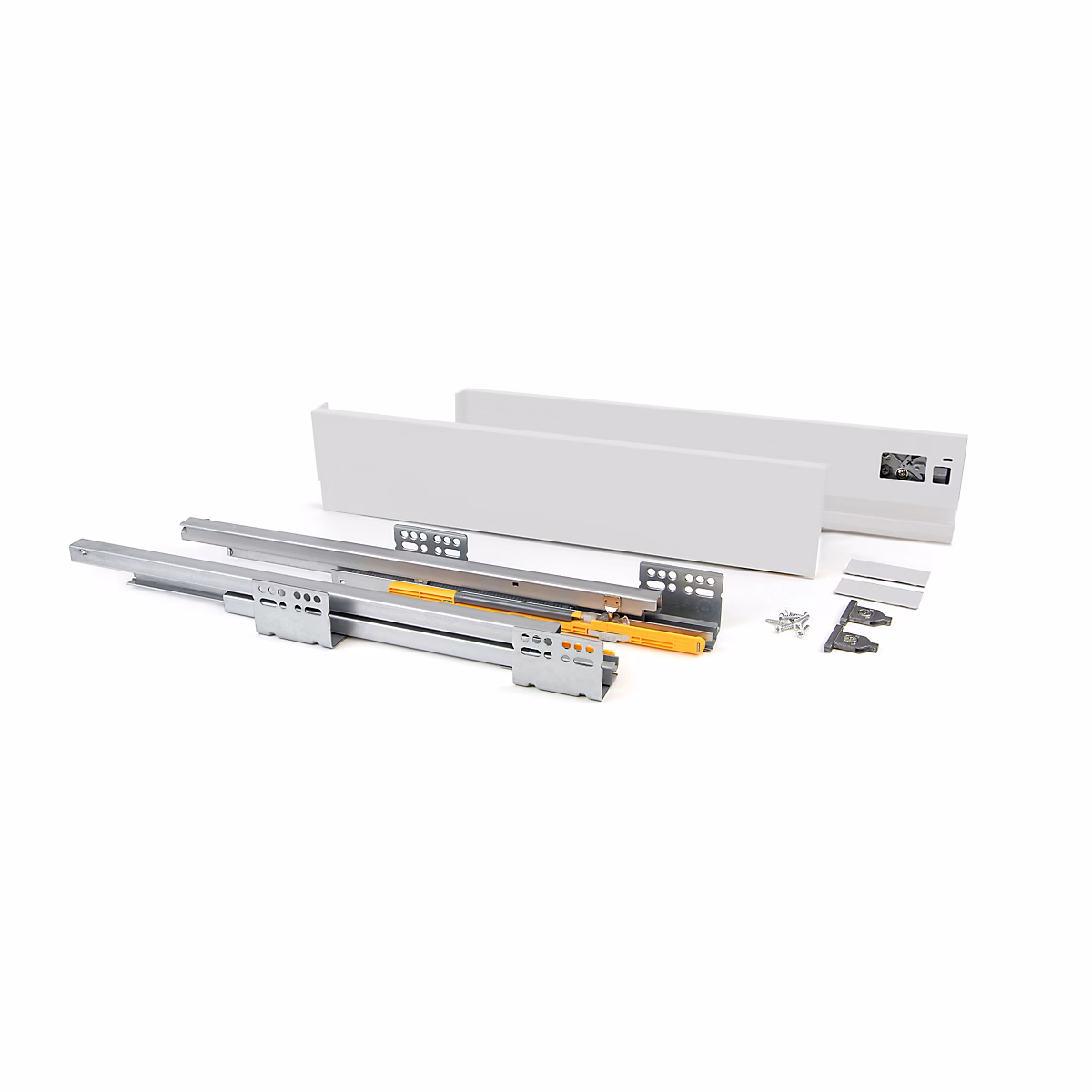 Emuca Tiroir extérieur Concept 30kg hauteur 105mm | profondeur 400mm – Acier – Peint en blanc
