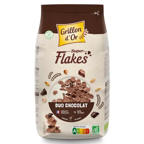 Super flakes bio duo chocolat Grillon d’or - 375 g