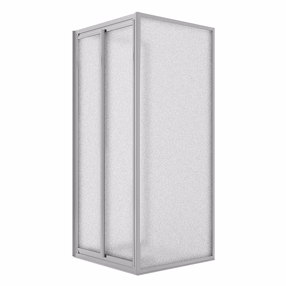 Cabine de douche 3 côtés 70 × 80 × 70CM H198 Verre Opaque 2 Fixes+Saloon 2 Pivotantes 80 mod West