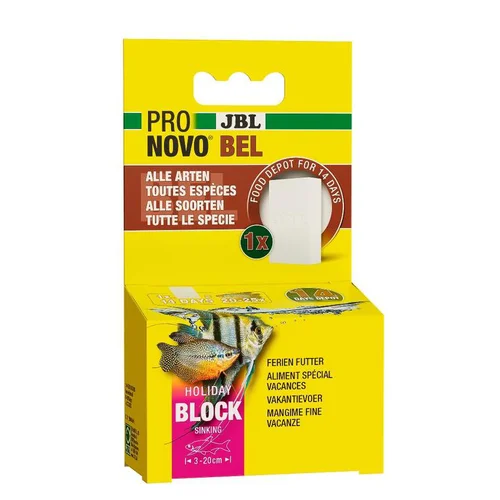 Aliment de vacances complet pour poissons tropicaux d'eau douce JBL Bloc Holiday