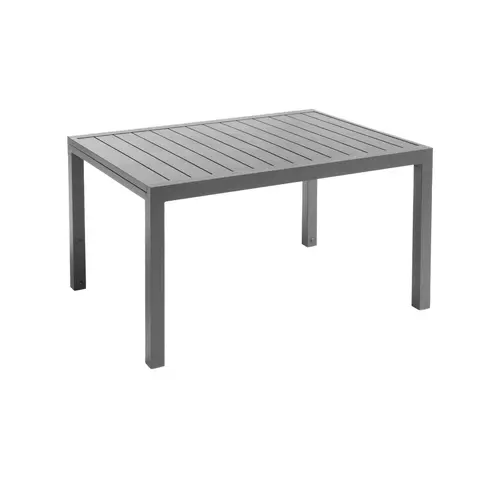 Table de jardin Zinnia 6 à 10 places coloris gris anthracite en aluminium - 136 à 262,5 x 100 x 75 cm