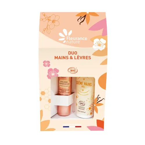 Duo stick lèvres et crème mains bio miel Fleurance Nature