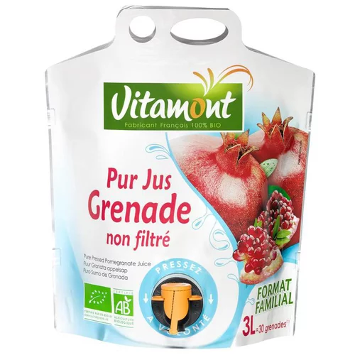 Pur jus de grenade non filtré bio - 3 L