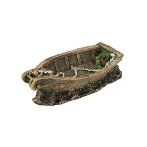 Décor aquarium petite barque 18 cm