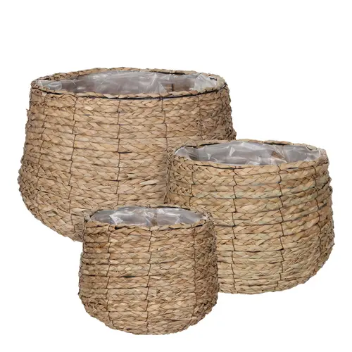 Panier rond coloris marron en osier Avalon Mica Decorations - 32 x Ø 44 cm