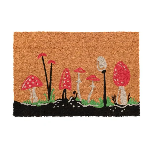 Paillasson coco champignons taille M - 60 x 40 cm
