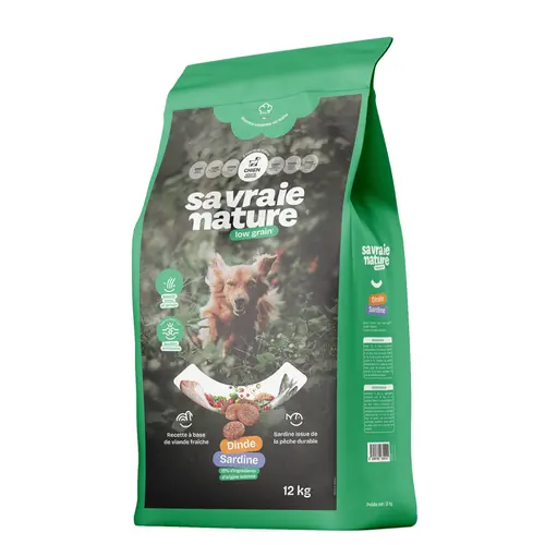 Croquettes chien adulte medium Sa Vraie Nature dinde sardine - 12 kg