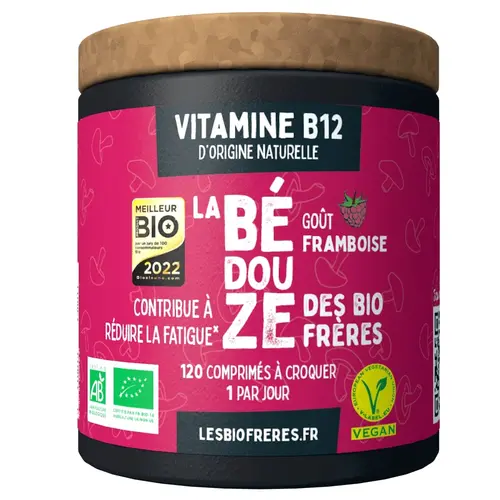 Vitamine B12 goût framboise Les bio frères La Bédouze - 120 comprimés