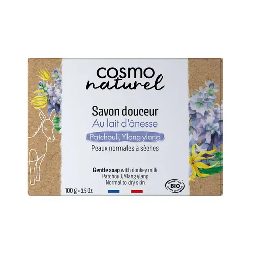 Savon Ânesse Patchouli/ Ylang Ylang bio Étui 100 g bleu