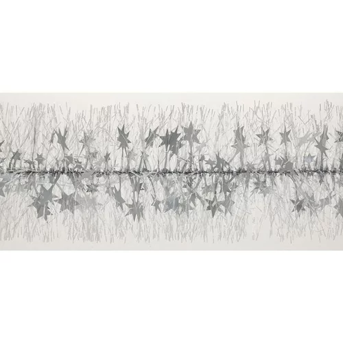 Guirlande scintillante à étoiles en plastique argent - Ø 100 mm x 2 m