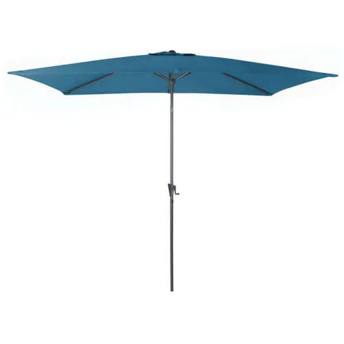 Parasol droit rectangulaire en aluminium coloris bleu - 300 x 200 cm