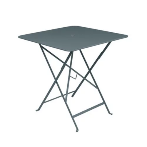Table pliante en métal BISTRO couleur gris orage L71xl71xh74