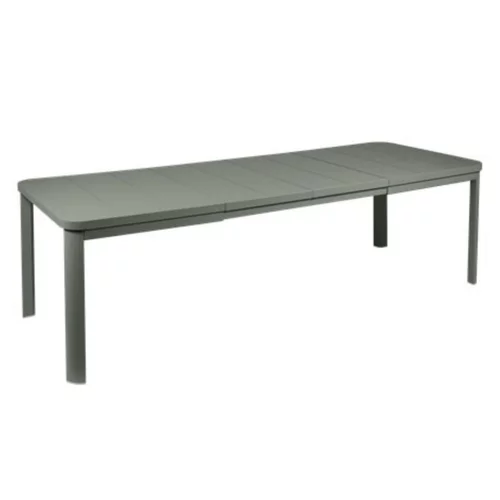 Table 2 allonges en aluminium coloris romarin Oléron Fermob - 155/255 x 100 x 74 cm