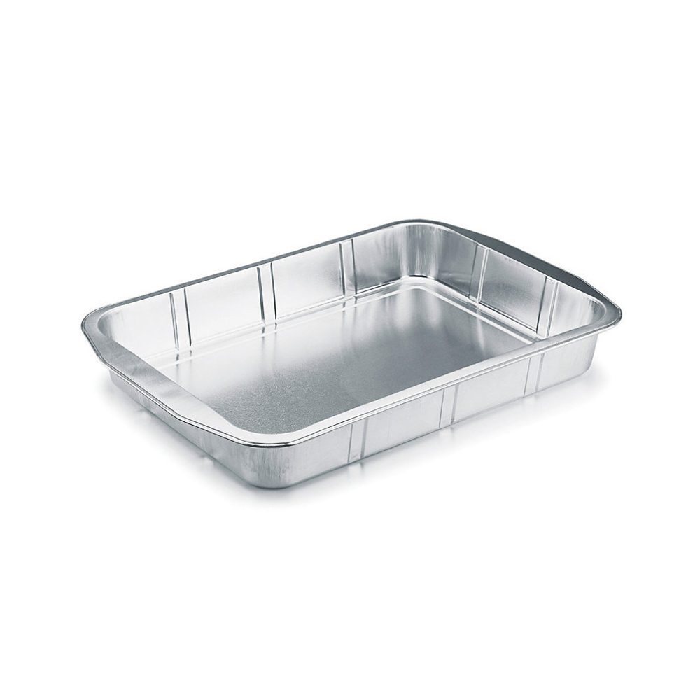 100 Plats à Gratin Rigides en Aluminium 3405 ml (368 × 249 x H. 48 mm) Pratiques et Résistants Usage Alimentaire – D-Work
