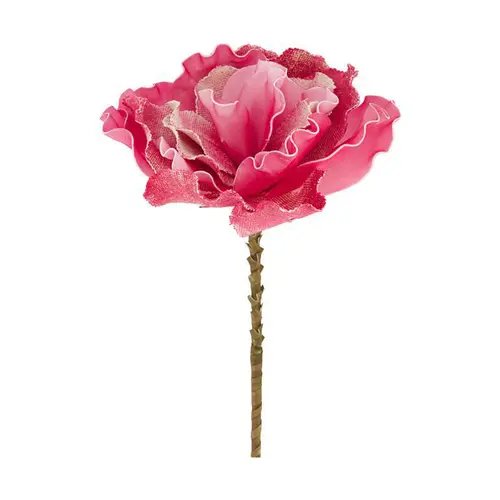 Fleur en mousse fuchsia - Ø 25 x H 77 cm