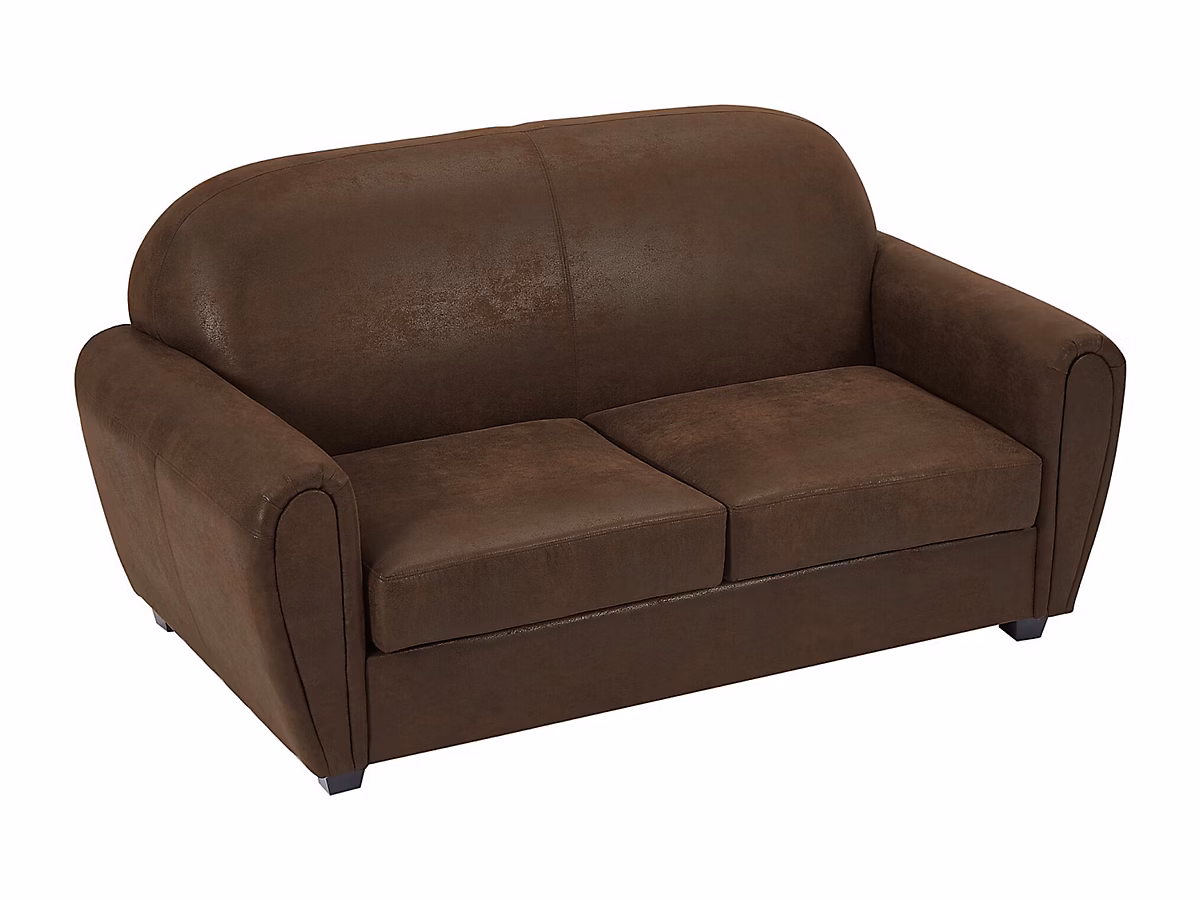 Canapé 3 places en microfibre aspect cuir vieilli club VICTORY III – Réf. XHAMYKRGI9740818351