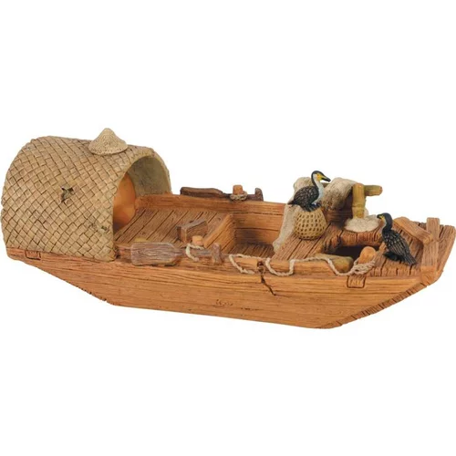 Décoration pour aquarium en résine coloris marron Zolux pagode Asie modèle 3 trous – Taille L